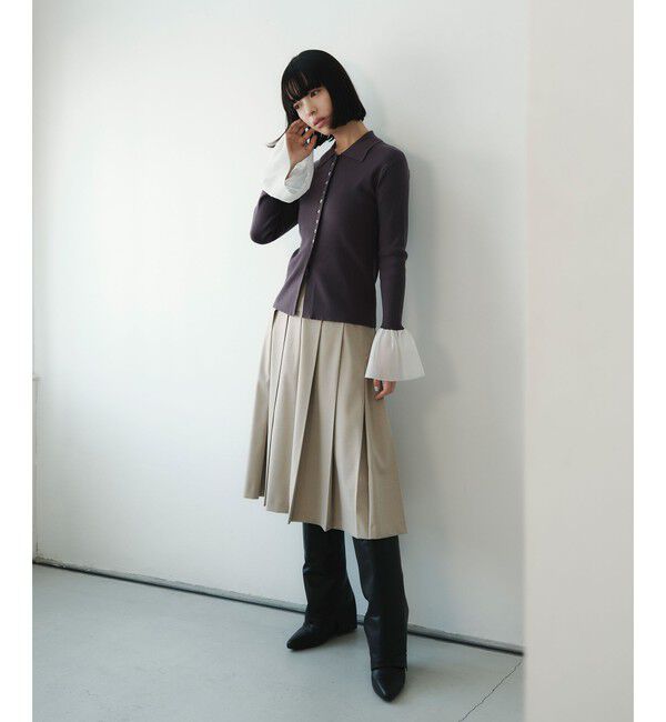 EMMEL REFINES「＜EMMEL REFINES＞EM HW マルチボタン ソデボリューム ニット」|ニット・セーター|