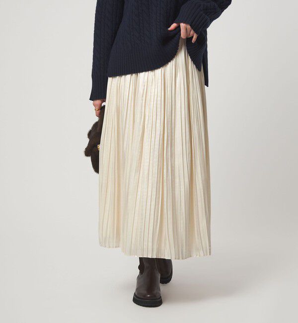 UNITED ARROWS green label relaxing「シャイニー プリーツ スカート」|スカート|
