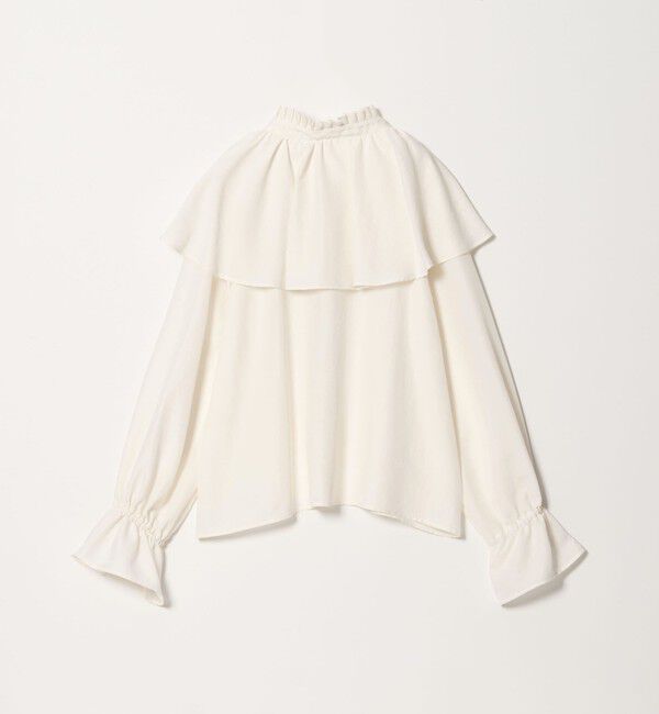 EMMEL REFINES「＜EMMEL REFINES＞EM フィブリルサテン ネックタック フリル ブラウス」|シャツ・ブラウス|