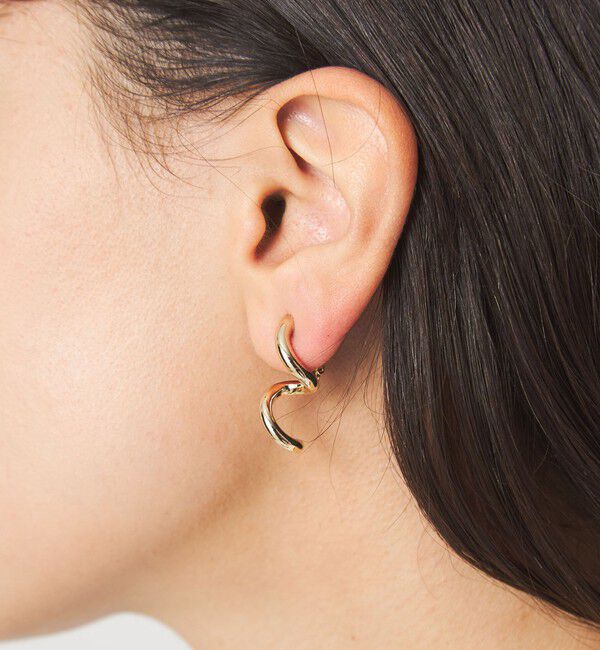 UNITED ARROWS green label relaxing「カーリーライン イヤリング」|イヤリング|GOLD