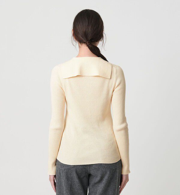 BEAUTY&YOUTH UNITED ARROWS「コットンカシミヤ リブセーラーカラー カーディガン ウォッシャブル」|カーディガン|