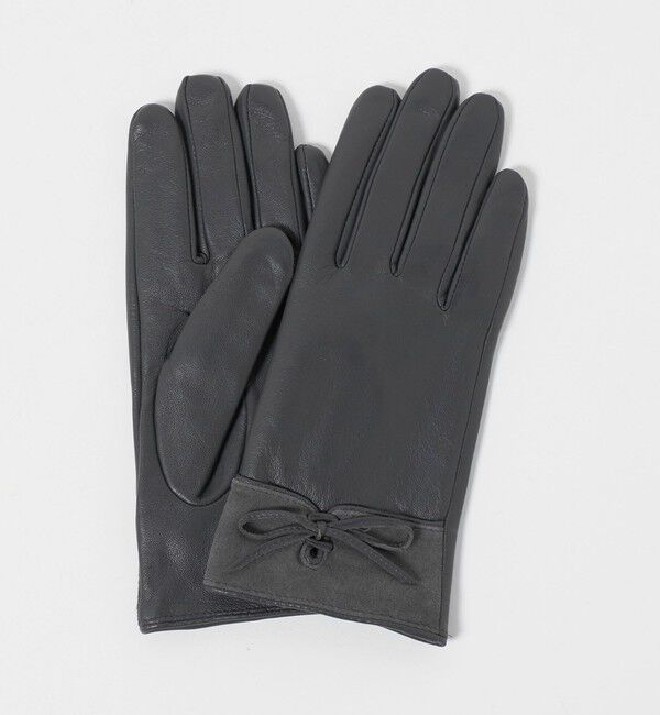BEAUTY&YOUTH UNITED ARROWS「レザー&times;スエード コンビ リボン グローブ」|手袋|