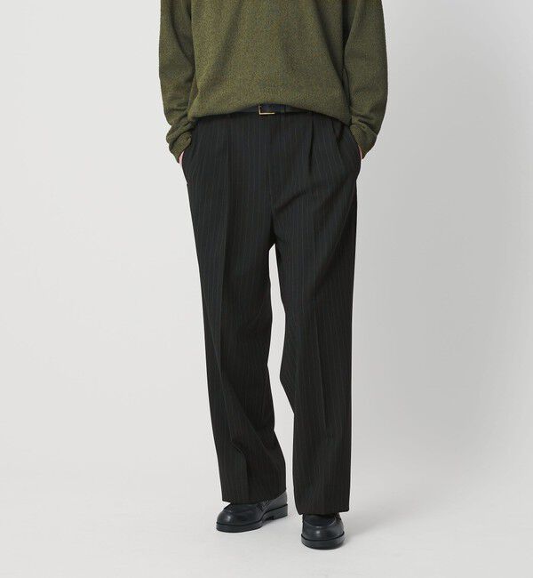 BEAUTY&YOUTH UNITED ARROWS「ダブル T/R 2プリーツ ボリューム スラックス NO.9 ウォッシャブル」|チノ|その他1