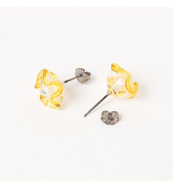 Ray BEAMS 「Paris ガラス フラワー ピアス」|ピアス|
