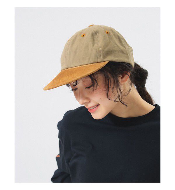 BEAMSBOY「【別注】Winner Caps / スエード &times; ツイル キャップ」|その他|BROWN