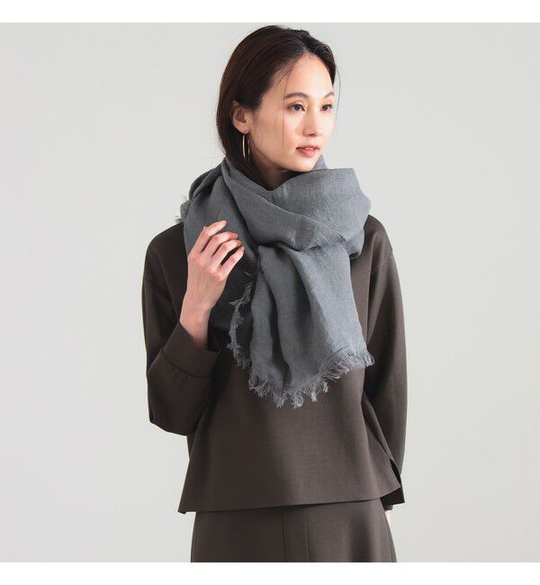 Demi-Luxe BEAMS 「ASAUCE MELER / リネン ガーゼ ストール」|ストール|