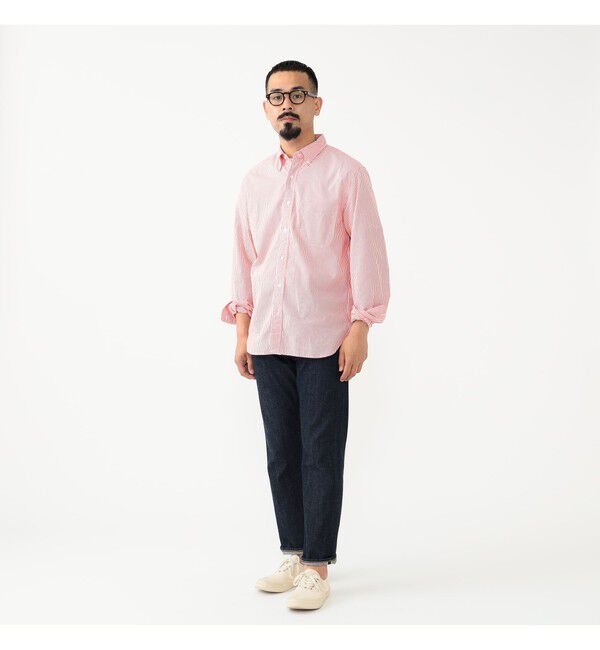 BEAMS PLUS「BEAMS PLUS / コットンブロード ロンドンストライプ ボタンダウン シャツ」|シャツ・ブラウス|