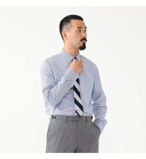 BEAMS PLUS「BEAMS PLUS / コットンブロード ロンドンストライプ ボタンダウン シャツ」|シャツ・ブラウス|