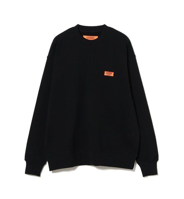 BEAMS「【別注】UNIVERSAL OVERALL / ロゴ クルーネック スウェット」|スウェット・ジャージ|