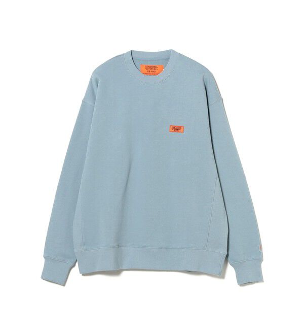 BEAMS「【別注】UNIVERSAL OVERALL / ロゴ クルーネック スウェット」|スウェット・ジャージ|