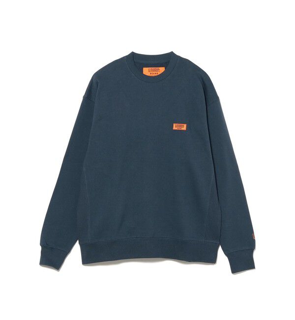 BEAMS「【別注】UNIVERSAL OVERALL / ロゴ クルーネック スウェット」|スウェット・ジャージ|