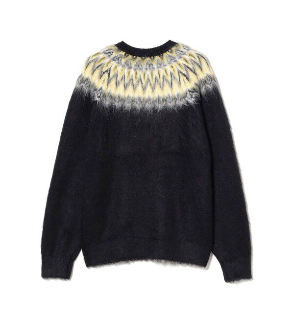 BEAMS「リラックスフィット 5ゲージ ノルディック シャギー ニット」|ニット・セーター|