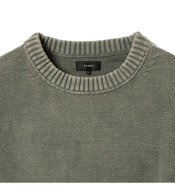 BEAMS「7ゲージ フェード クルーネック ニット」|ニット・セーター|