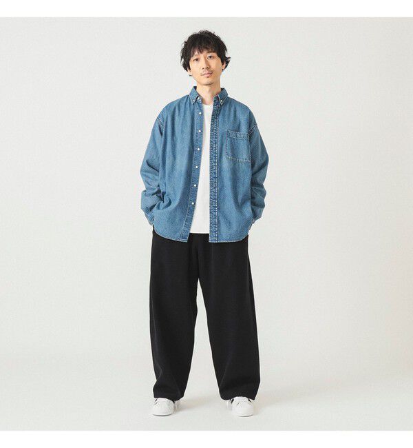 BEAMS「デニム ボタンダウンシャツ」|シャツ・ブラウス|