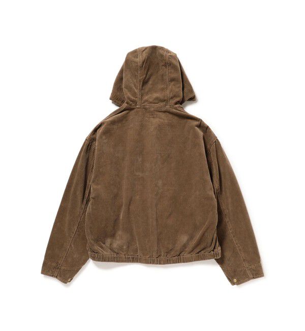 BEAMS「ワイドショートフィット フェード コーデュロイ フーデットブルゾン」|ブルゾン・スタジャン|