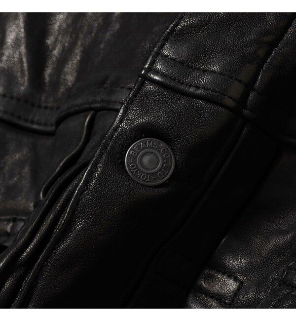 BEAMS「シープレザー ショート ジャケット」|ブルゾン・スタジャン|