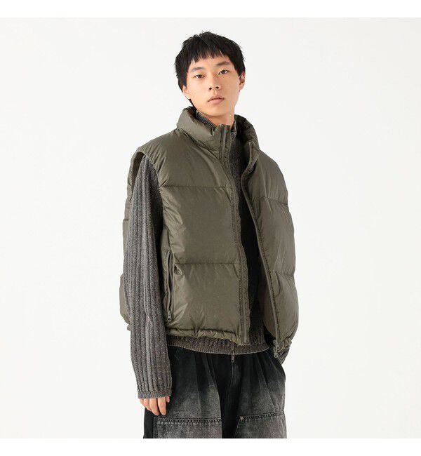 BEAMS「ワイドフィット フェード ダウンベスト」|ベスト・ジレ|OLIVE