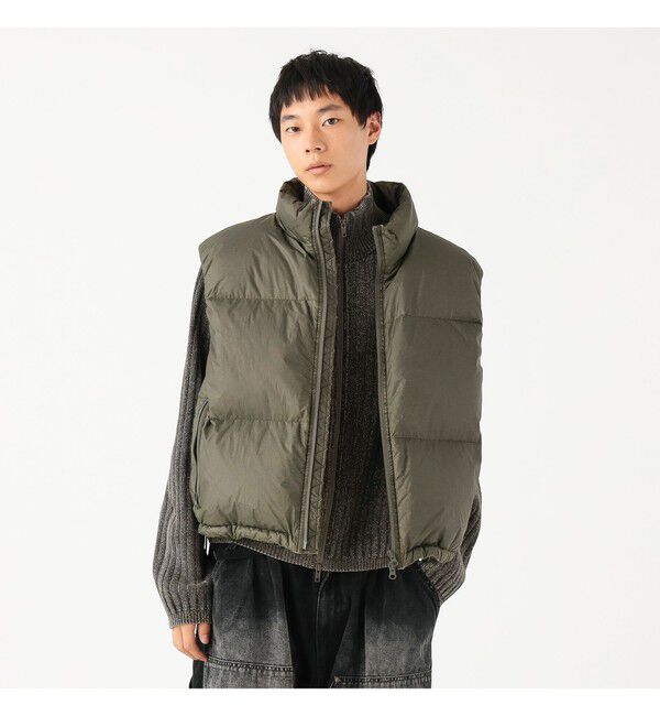 BEAMS「ワイドフィット フェード ダウンベスト」|ベスト・ジレ|