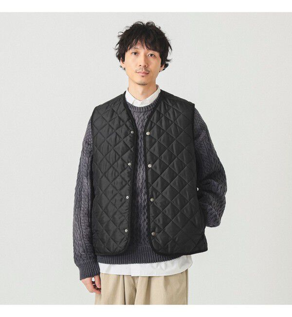 BEAMS「【別注】Traditional Weatherwear / Quilted Vest」|ベスト・ジレ|BLACK