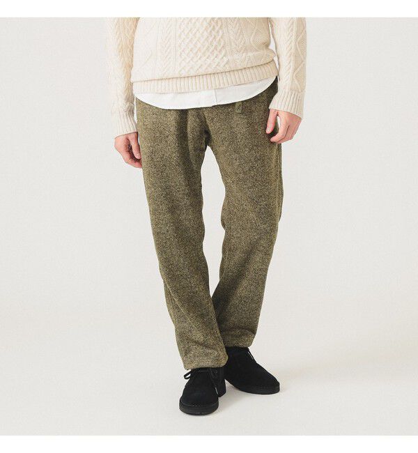 BEAMS「【別注】Gramicci / ボンディング ニット フリースパンツ」|チノ|