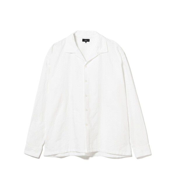 BEAMS「レース オープンカラーシャツ【リラックスフィット】」|シャツ・ブラウス|