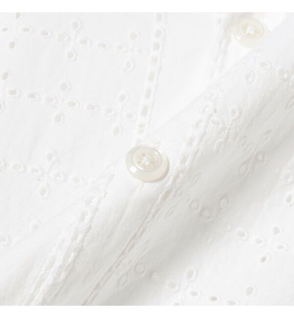 BEAMS「レース オープンカラーシャツ【リラックスフィット】」|シャツ・ブラウス|