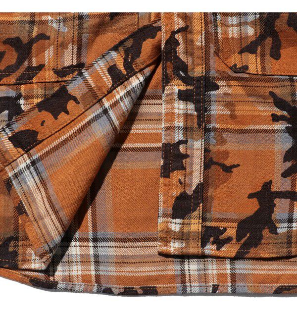 BEAMS PLUS「Adventure Shirt Work Plaid Camo Over Print」|シャツ・ブラウス|