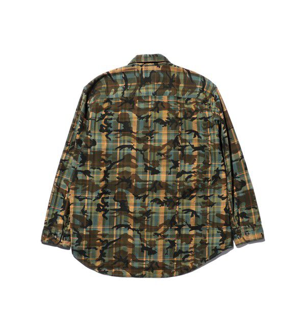 BEAMS PLUS「Adventure Shirt Work Plaid Camo Over Print」|シャツ・ブラウス|