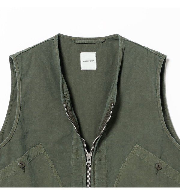 BEAMS PLUS「sage de cret / Long Work Vest」|ベスト・ジレ|