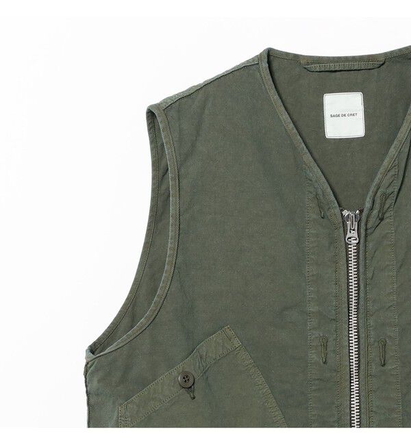 BEAMS PLUS「sage de cret / Long Work Vest」|ベスト・ジレ|