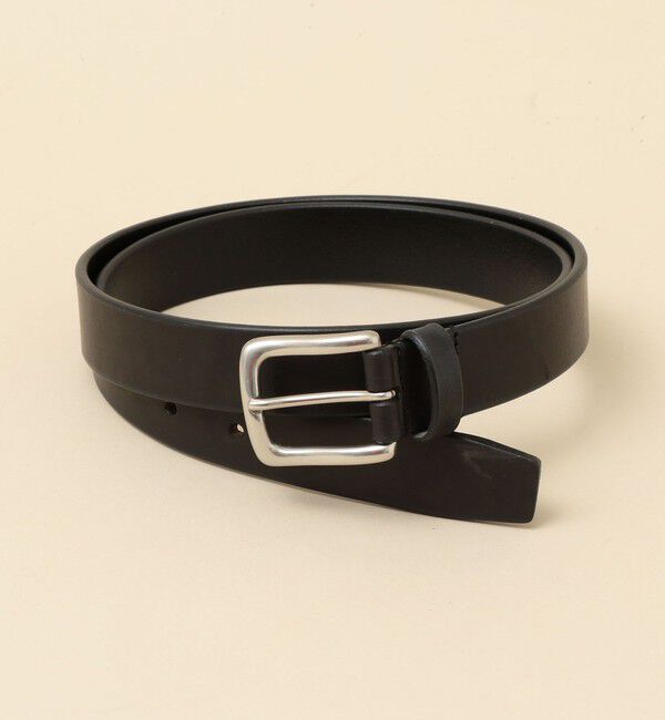 SHIPS「SHIPS: 30mm プレーン レザー ベルト」|ベルト|ブラック