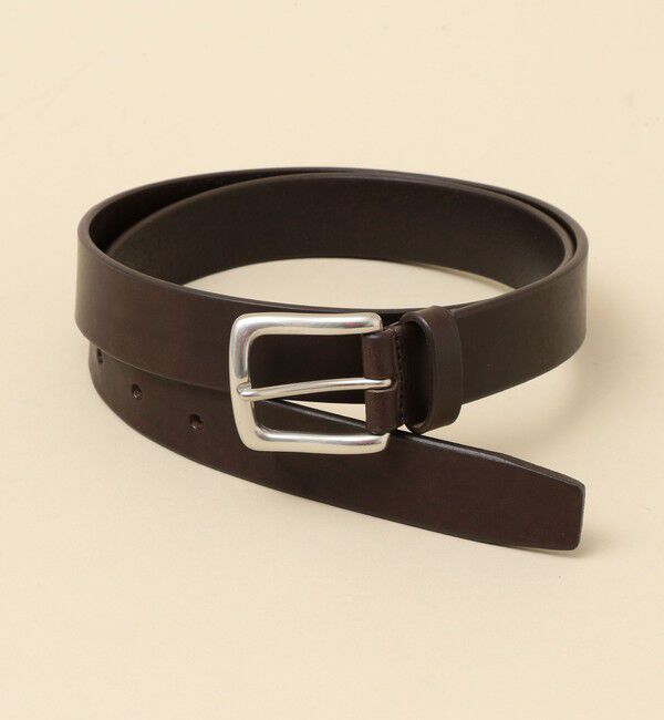 SHIPS「SHIPS: 30mm プレーン レザー ベルト」|ベルト|ブラウン