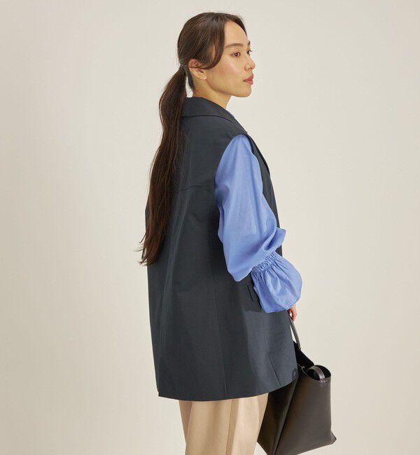 SHIPS for women「綿麻 カルゼ ダブルブレスト ジレ ◇」|ベスト・ジレ|