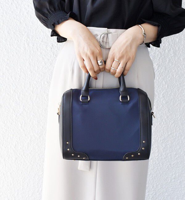 SHIPS for women「* スタッズ ボストン バッグ◇」|ボストンバッグ|ダークブルー