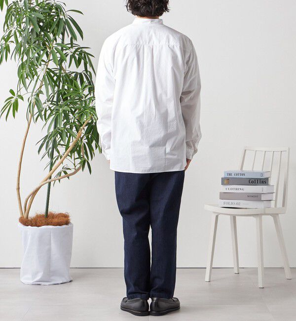 SHIPS any「SHIPS any: ストライプ / ソリッド リラックス バンドカラー シャツ 25AW◇」|シャツ・ブラウス|