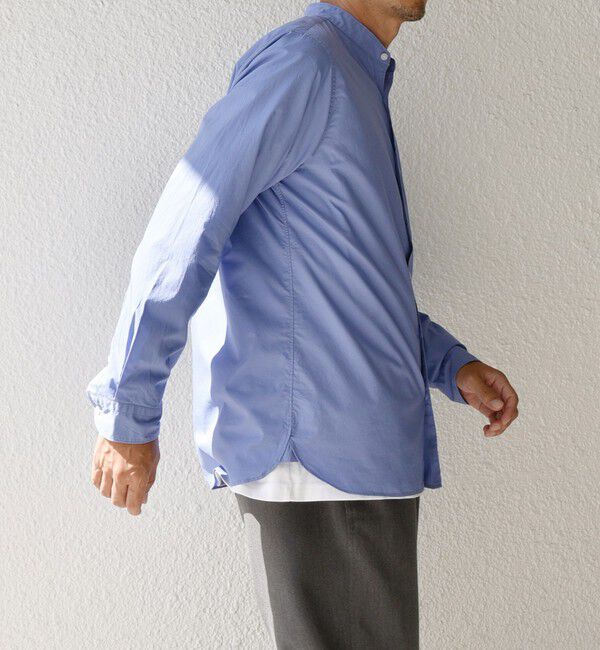 SHIPS any「SHIPS any: ストライプ / ソリッド リラックス バンドカラー シャツ 25AW◇」|シャツ・ブラウス|