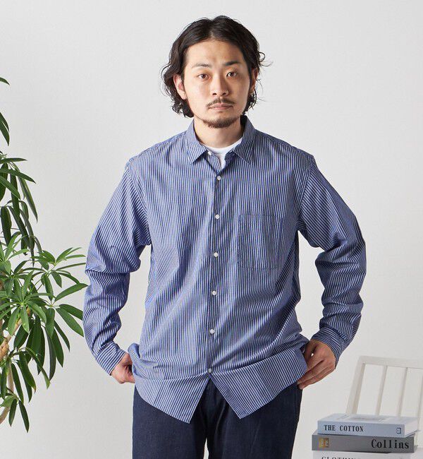 SHIPS any「SHIPS any: ストライプ / ソリッド リラックス レギュラーカラー シャツ 24SS◇」|シャツ・ブラウス|