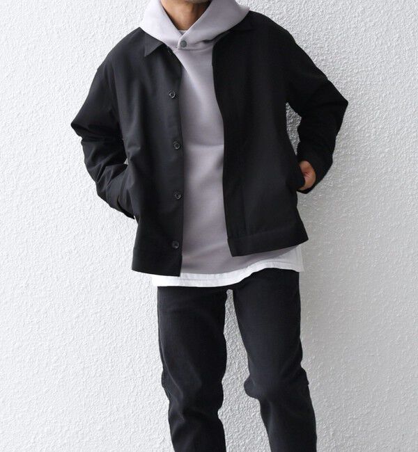 SHIPS any「SHIPS any: 〈手洗い可能〉 ショート ブルゾン 24FW◇」|ブルゾン・スタジャン|ブラック