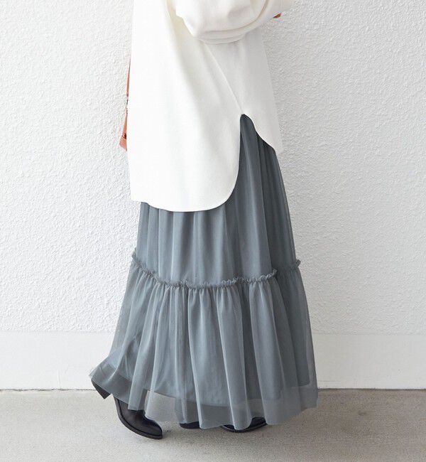 SHIPS for women「〈手洗い可能〉チュール リバーシブル ギャザー スカート◇」|スカート|