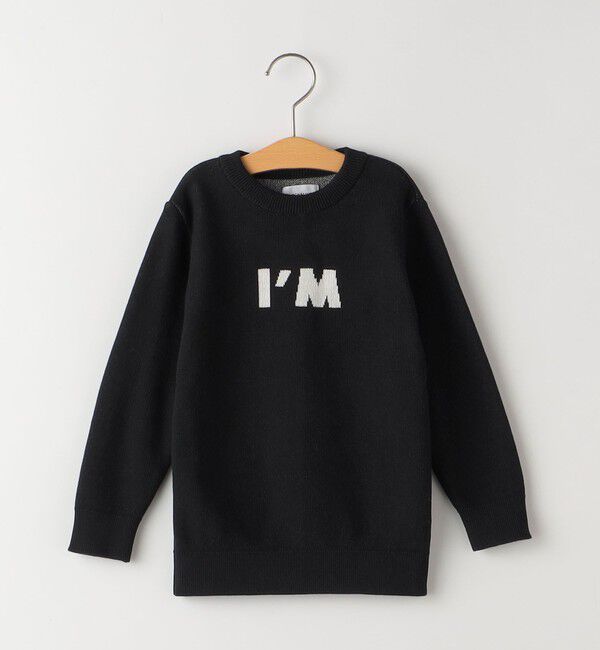 SHIPS KIDS「ARCH&LINE:110～145cm /〈手洗い可能〉オーガニック コットン  I&rsquo;M KNIT」|ニット・セーター|ブラック