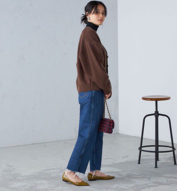 SHIPS for women「〈手洗い可能〉パイル編み コンビ カーディガン ◇」|カーディガン|