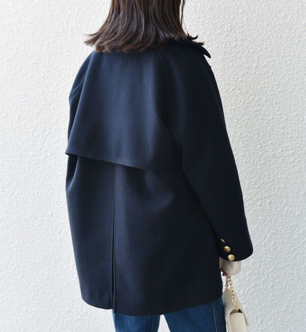 SHIPS for women「【WEB限定】〈手洗い可能〉ウール ライク ジャージー メルトン 2WAY Pコート」|ピーコート|