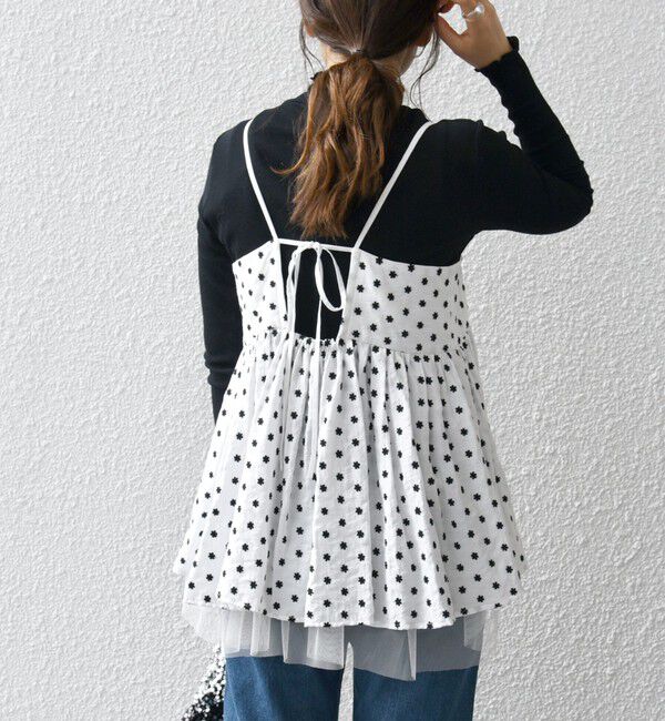 SHIPS any「bon_meur: フラワー エンブロイダリー キャミ ブラウス」|シャツ・ブラウス|