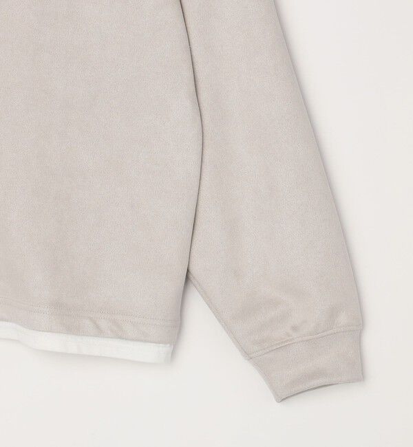 SHIPS any「SHIPS any; 〈洗濯機可能〉フェイクスエード (ポリエステル) / レイヤード ハーフジップ プルオーバー◇」|スウェット・ジャージ|