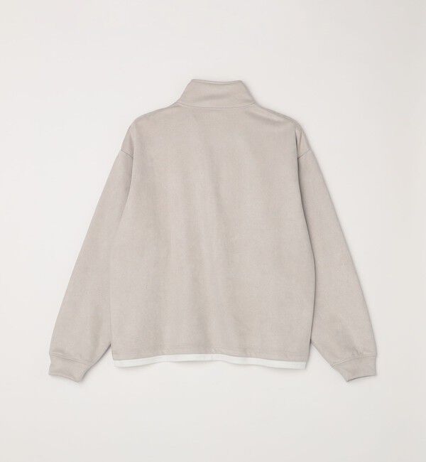 SHIPS any「SHIPS any; 〈洗濯機可能〉フェイクスエード (ポリエステル) / レイヤード ハーフジップ プルオーバー◇」|スウェット・ジャージ|