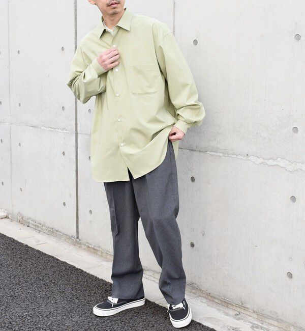 SHIPS any「SHIPS any: 〈洗濯機可能〉ウールライク ノープリーツ ワイド ストレート パンツ◇」|スラックス|