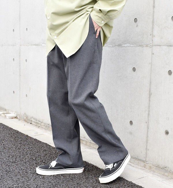 SHIPS any「SHIPS any: 〈洗濯機可能〉ウールライク ノープリーツ ワイド ストレート パンツ◇」|スラックス|