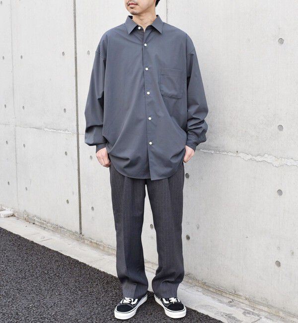 SHIPS any「SHIPS any: 〈洗濯機可能〉ウールライク ノープリーツ ワイド ストレート パンツ◇」|スラックス|