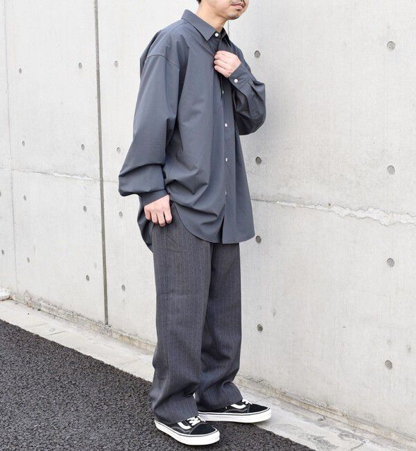 SHIPS any「SHIPS any: 〈洗濯機可能〉ウールライク ノープリーツ ワイド ストレート パンツ◇」|スラックス|