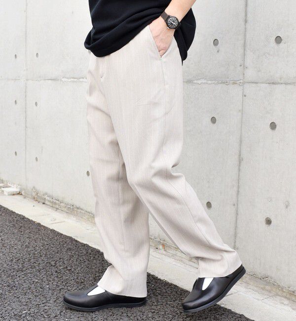 SHIPS any「SHIPS any: 〈洗濯機可能〉ウールライク ノープリーツ ワイド ストレート パンツ◇」|スラックス|